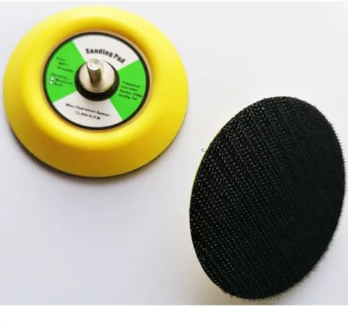 SIO 2x Plato Soporte Lijadora 75mm M6 – Base Velcro Sistema Cambio Rápido – Mini Plato para Lijadora Orbital y Taladro – Soporte Discos Lija Profesional Taller Bricolaje