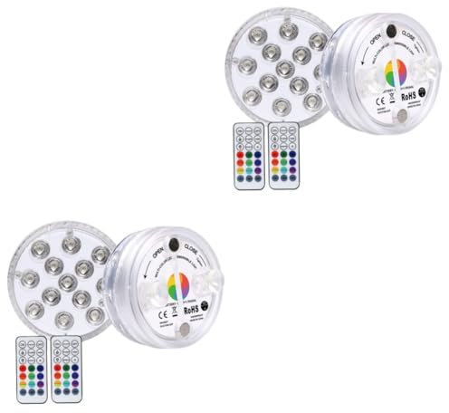 Kisangel 2stücke Led Unterwasser Kerzenlicht Wasserdichte Fernbedienbare Lampe Für Teich Pool Und Hochzeit Fach Warmes Licht Ohne Flamme