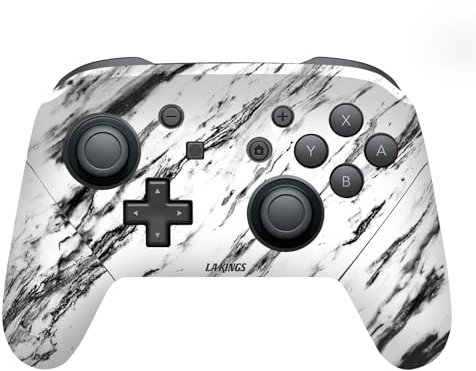 Head Case Designs Offizielle NHL Marmor Los Angeles Kings Vinyl Haut Gaming Aufkleber Abziehbild Abdeckung kompatibel mit Nintendo Switch Pro Controller