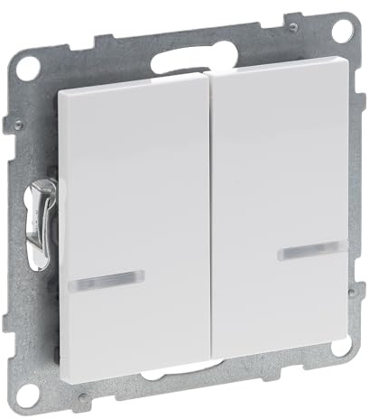 LEGRAND, Seano with Netatmo 765642 - Interruptor de 2 vías con conductor N, 2 canales de conmutación (250 W cada uno), tornillos o garras de expansión, aplicación Home + Control, Smart Home, color