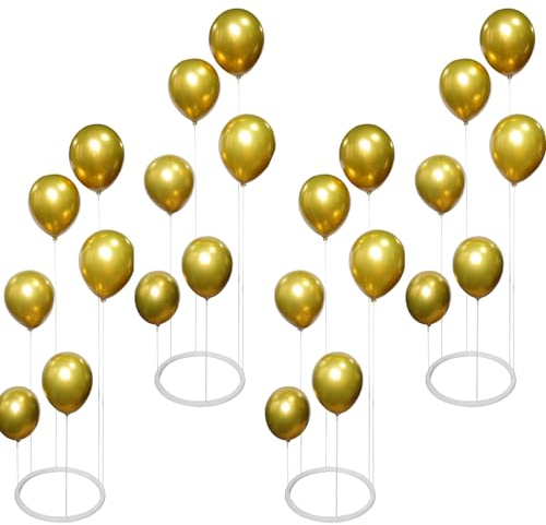 4 supporti per palloncini con base rotonda, 2024, per matrimoni, compleanni, feste, anniversari, decorazioni