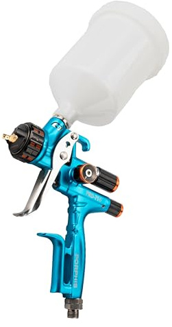 PORPHIS HVLP PRD-716 - Pistola a spruzzo per verniciatura, ugello da 1,3 mm, colore: blu