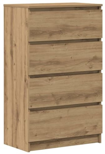 vidaXL Skänk hantverksmässig ek 60x35x98,5 cm konstruerat trä, förvaringsskåp, sideboard skåp, hall skåp, buffé, kök förvaringsskåp