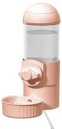 Wasserflaschenspender für Hundekäfig, beheizter Kaninchen-Wasserspender mit automatischem Siphon, 500 ml, USB-Haustierkäfig, der den Wasserspender aufhängt