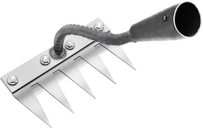 Râteau de Désherbage Multifonction en Métal, Râteau De Jardin 5 Dents, Râteau De Jardin Portable pour Désherber, Outillage De Jardin pour Désherber/Ameublir/Semence (sans Manche) 5 Dents