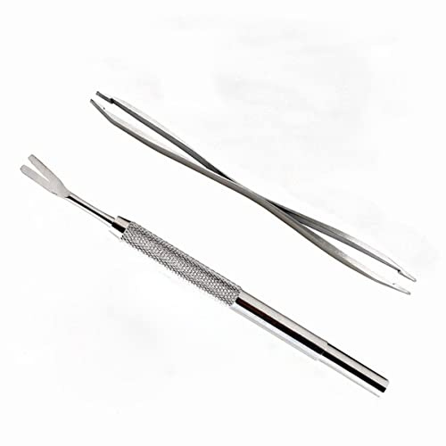 JOINPAYA 2pièces Extracteur De Tiques Acier Inoxydable pour Chats Et Chiens Kit De Démontage avec Pince à Épiler Et Outil De Retrait De Tiques