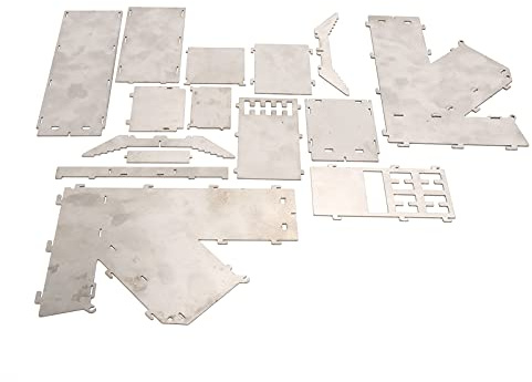 Srliya Rocket Stove Portable Stainless Steel Detachable, Unlimited Fuel Source, Adjustable Door, Filtered Outlet, Air Intake Adjustment, Suitable for Slow Fire Baking