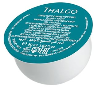 THALGO REFILL Crème Correctrice Rides - Ride Rides - Ride - Hyalu-Procollagène Soin Anti Rides Peaux Sèches 50ml