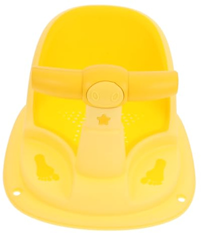 Pp und Tpe Babybadewannensitz mit Ergonomischem Design für Babys | Gelb, Weiche Oberfläche und Bequeme Sitzform, Vielseitig für Verschiedene Badsituationen
