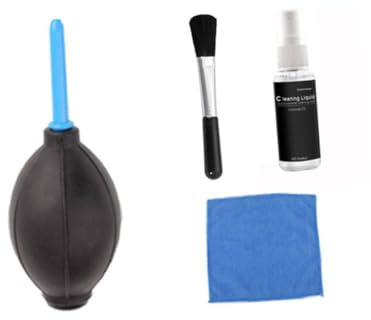 VANZACK Brosse Électronique 4 Pièces Kit de Nettoyage Ordinateur Chiffon et Spray 20ml pour Écran et Zones Difficiles D'accès