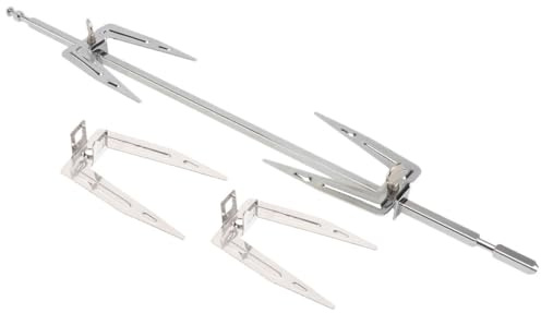 Angoily Fourchettes à Poulet Rotatives en Acier Inoxydable 34 Cm pour Rôtisserie Barbecue et Four, Accessoire Professionnel pour Griller Viande et Volaille, Lot de 3 Set de Pièces Adapté