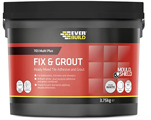 Everbuild FIX02 Fix and Grout 703 - Colla per piastrelle, 2,5 l, 3,75 kg