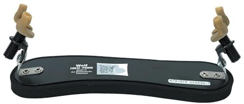Wolf Schulterstütze Forte Primo - für Violine 4/4-3/4 - Gebogene Form - Höhenverstellbar 0,5-8 cm - Flexible Rückenplatte