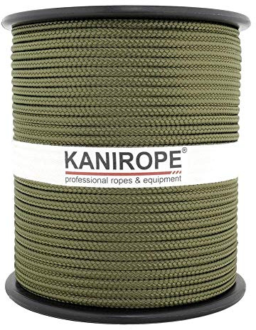 Kanirope® PP Seil Polypropylenseil MULTIBRAID 3mm 100m Farbe Oliv (2802) 16x geflochten