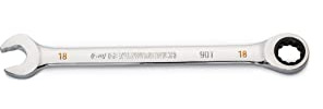GEARWRENCH 18mm 4 Degree Swing Arch 12 Point Ratcheting Combination Wrench - 86918