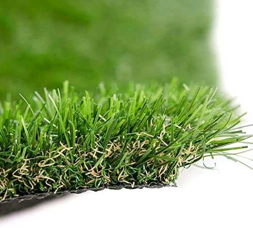 Premium Kunstrasen Nantes | Rasenteppich | Rollrasen | Polhöhe: 40 mm | Robust & UV-stabil | Kunststoffrasen | Garten-Rasen | Rasen für Balkon, Terrasse & Garten (100 x 100 cm)