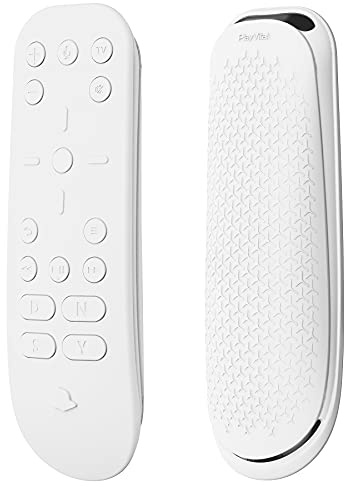 playvital Funda de Silicona para PS5 Mando a Distancia | Cubierta Protectora, Resistente a Golpes y Caídas, Protección Completa para Control Remoto, Blanco