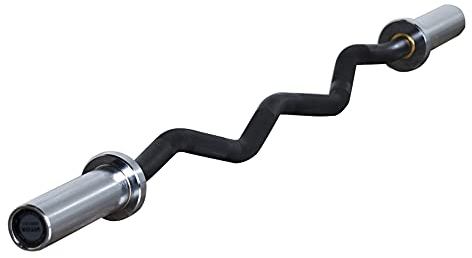 GEREP Curlstange Kurzhantelstange Hantelstange Langhantelstange Gewichtheberstange für Workout Sicheres Fitness Kraft Training/Schwarz / 120cm