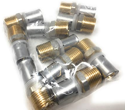 10x Pressfitting Fittings Press Verbundrohr Aluverbundrohr 1/2 zoll Aussengewinde 16/20 Verbinder nach Auswahl DVGW (1/2-16 Aussengewinde)