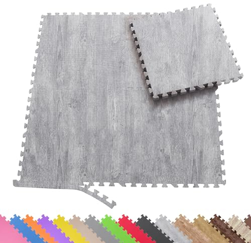 Sporttrend 24® 4 Schutzmatten + 8 Randstücke Set Farbwahl 60x60x1cm | 1,44qm | Bodenschutzmatte Sportmatte Gymnastikmatte Puzzlematte Fitnessmatte Unterlegmatte Bodenmatte Trainingsmatte Yogamatte