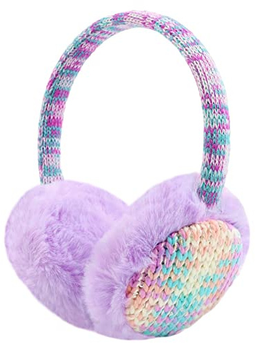 Tianher Kids Earmuffs for Winter, Knitted Earmuffs for Boys and Girls,Padded with Soft Plush,Warm Earmuff Winter for Outdoor Activities