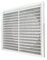 GEFONG Griglia Ventilazione a Lamelle 8 Pollici 200mm con Rete Anti-insetto Per Asciugatrice Sfiato del Bagno Aeratore a Soffitto Ventilatori Estrattori Plastica Bianco 1 Pezzo