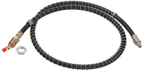 sourcing map M8x1mm Thread 39.37 Length Flexible Extension Grease Hose with Fixing Hex Screw Nut for Grease Gun Lubrication