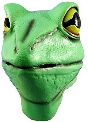 Maskworld Frosch Maske aus Latex - Vollmaske als Verkleidung für Halloween, Karneval & Motto-Party