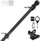 Holdfiturn 6FT Flagpole Kit with Bracket Wall Mounted Stainless Steel Flagpole Professional Metal Flag Pole for House Garden Yard Residential and Commercial Use
