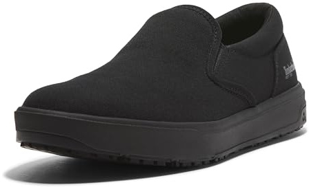 Timberland PRO Unisex Burbank Slip-On Soft Toe Slip Resistant Work Shoe, Black, 4.5M