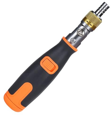 Multi-Functional Screwdriver Household Portable 10 in 1 Hidden Screwdriver Head Multi Angle Ratchet Corner Screwdriver Set (Color : Orange)