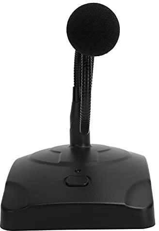 Yctze Schwanenhals-Podium-Mikrofon, kapazitives Konferenztischmikrofon mit Push-to-Talk-Funktion und 5 m XLR-Kabel, kabelgebunden, Konferenz-Desktop-Mikrofon für Computer-Video, Schwarz