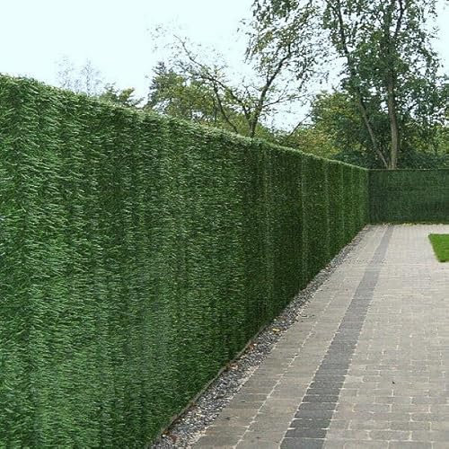 Artificial Conifer Hedge Plastic Privacy Screening Garden Fence 1.8m High x 3m Long (5ft 10 x 9ft 10)