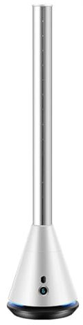 STORYLIT Ventilador de Pie Sin Aspas con Mando a Distancia, 11 Modos de Viento, 8 Ajustes de Tiempo Ventilador Circulador de Aire Oscilante de 80 Ventilador de Pie Silencioso(Silver)