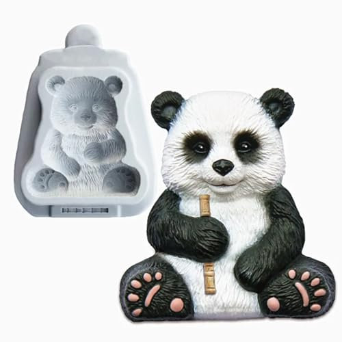 Epoxidharz-Formen, 10,2 x 7,9 cm, niedlicher Panda-Silikonform, Fondant, Kuchen, Dekoration, Zuckerguss, Schokolade, Backwerkzeuge