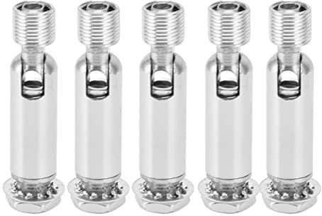 Glomora 5 Stück M10 Schrägdeckenadapter für Deckenlampe, Pendelleuchte, Kronleuchter, Schienenaufhängung, Zubehör, M10-Außenzahnrad-Lenkgelenk (Chrome)