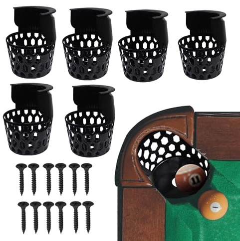 Frfik Billardtischtasche - Billardtisch-Taschen - Sechseckige Löcher Billiard Kugel Aufbewahrungstasche | Praktische Billardnetz Tasche, Pooltisch Ersatzteile für die meisten Billardtische