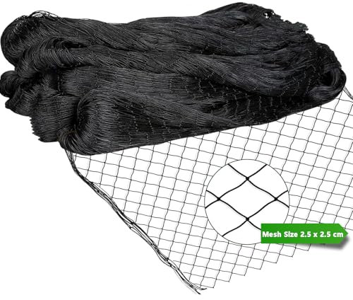 alouweekuky 7.5m X 15m Filet Anti Oiseaux, Filet Protection Oiseaux Noir, Utilisé pour Protéger Les Jardins, Les Plantes et Les Raisins du Préjudice (Mailles De 2.5 X 2.5 cm)