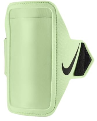 Nike Lean Armband Plus Smartphone Sports Armband Running Fitness Jogging Phone Holder Armband Reflective Running Accessories, Vapor Green/Black/Black, One Size