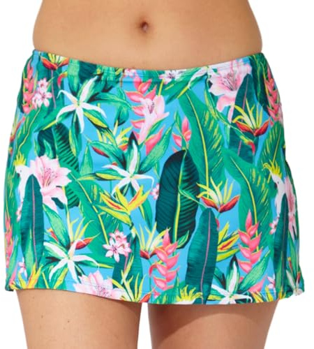 Scuba Ladies Swimwear Women's Swim Skirt with Attached Bikini Briefs Bottoms Mix & Match UK Seller - Tropics Print - Size 16