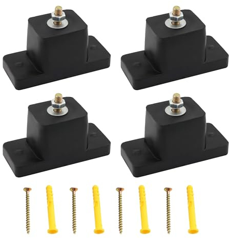 SUKITMISO 4 Stück Anti-Vibration-Montagehalterung für Klimaanlagen, Gummilager Klimaanlagen Schwingungsdämpfer mit 8 Stück Dehnschrauben, Klimaanlagen Stoßdämpfer für Innen-und Außenklimaanlagen