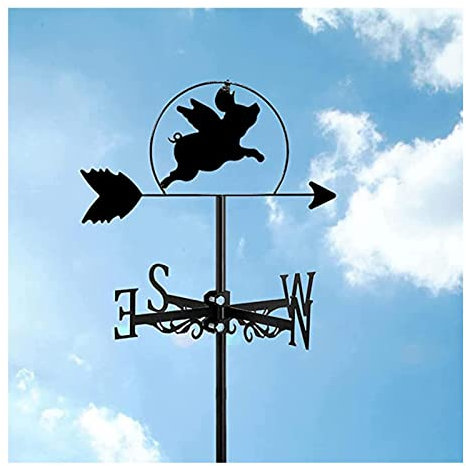 MWAYOYTE Girouette en métal, girouette pour Toit, girouette pour Grand Jardin, girouette pour clôture, pour abris de Jardin, granges, coupoles, décoration