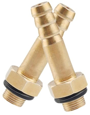 SUPVOX Adaptadores para Conexión Rápida De Gas y Regulador De Manguera para Hornillo, Adaptador Codo Latón 4,9 Cm para Tubo 8-10 Mm, Kit De Acoplamiento Seguro y Hermético para Tanques De Gas