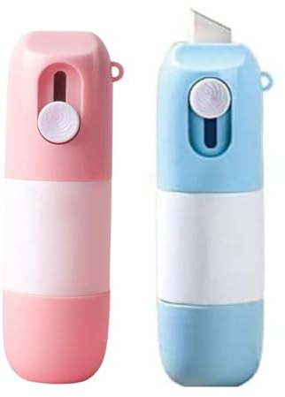 Genérico 2PCS Corrector Líquido para Papel Térmico con Cuchillo Desembalaje, Protege Información Importante, Elimina Privacidad, Abridor de Paquetes para Etiquetas de Envíos