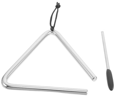 TOYANDONA Triangel Musikinstrument Schlaginstrument aus Robustem mit Hellem Tragbar für Musikunterricht und Rhythmische Früherziehung Geeignet für Schüler und Anfänger