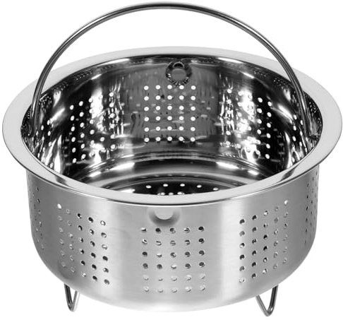 Ipetboom Cesta de Vapor de Acero Inoxidable para Olla Arrocera Asa, Fácil de Limpiar y Diseño Suave, Adecuado para Cocinar al Vapor en Casa