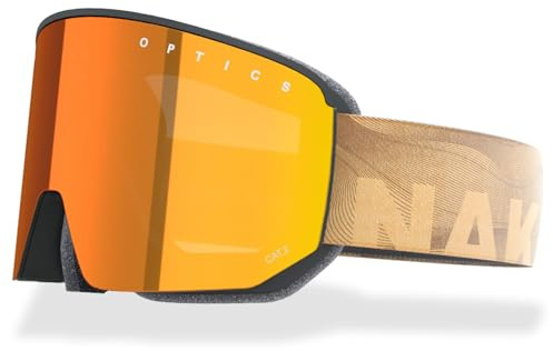 NAKED Optics Gafas de esquí Nova para hombres, gafas de esquí para mujer, gafas de snowboard, gafas de esquí con lentes intercambiables opcionales, gafas de esquí (Contour)
