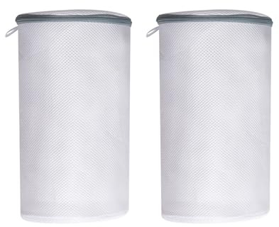 Schuh-Waschbeutel, Waschmaschinen-Schuhbeutel, Wabengewebe, Wäsche mit Reißverschluss für Sneaker, Socken, BHs, Feinwäsche und Spielzeug, 18 x 38 cm, 2 Stück