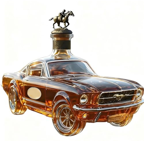 Decantador de Whisky 300 ml, Decantador en forma de Coche de Carreras, Tema de Coche Creativo 3D, Botella de Vidrio Decorativa para Bar en Casa y Fiestas de Bebidas C