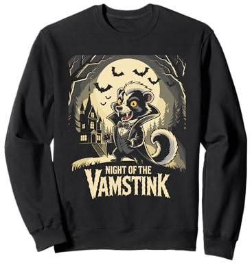 Skunk Puzza Tasso Vampiro Vamstink Halloween Felpa